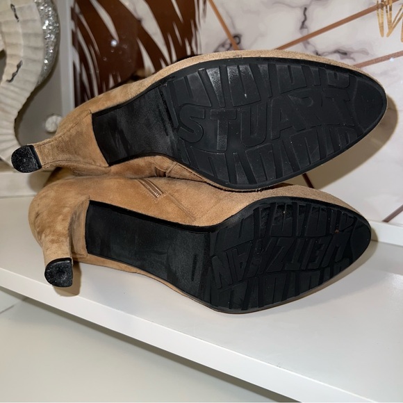 Stuart Weitzman suede fur trim ankle boots🌸 - Picture 11 of 12